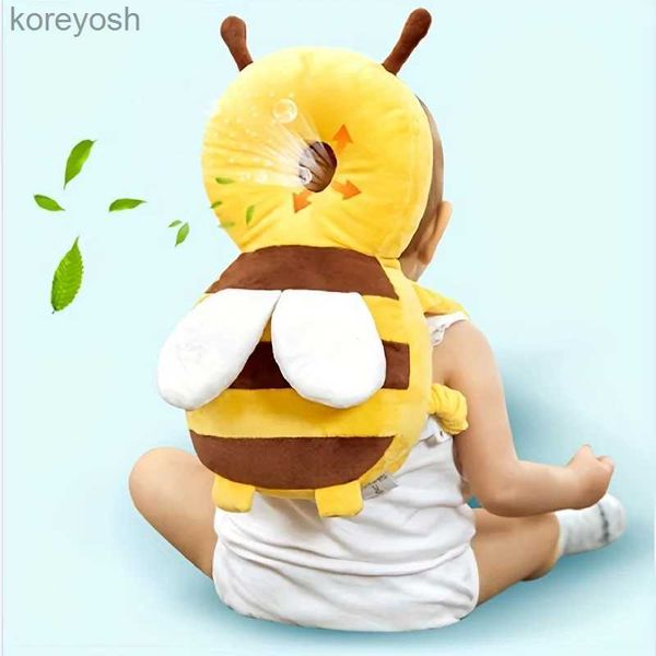 Подушки Подушка для защиты головы Little Bee Baby — дышащая шапка против падения, подходящая для защиты головы маленьких детей, рождественский подарокL231107