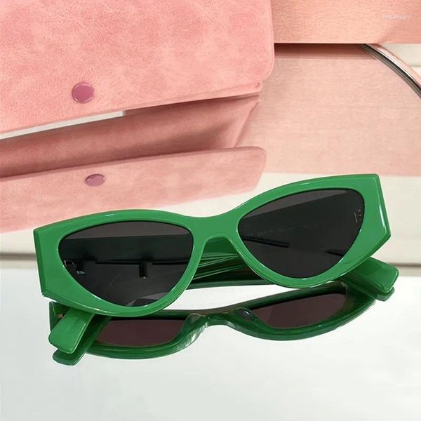Óculos de sol caixa original rosa mulheres miu acetato quadrado óculos retro vintage colorido óculos de sol estético na moda sol