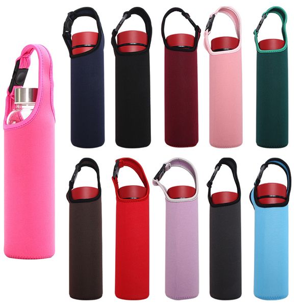 Neopren Tragbares Glas Einzelflasche Party Favor Kühler Sleeve Halter Cover Bag Wasserflaschen Tote Cup Set