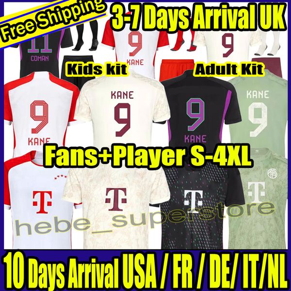 S-4XL 2023 2024 Fußballtrikots KANE SANE 22 23 24 Fußballtrikot GORETZKA GNABRY Camisa de Futebol Oktoberfest Männer Kinder Kits KIMMICH Fans Spieler Bayern München