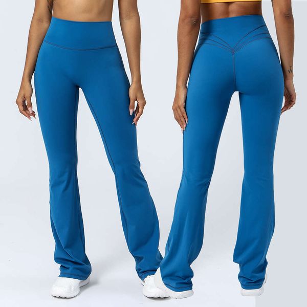 Lu Lu Yoga Leggings Mulheres Flare Leggings Cintura Alta Dança Pilates Fitness Ginásio Levantamento de Nádegas Treino Calças de Pernas Largas Trem ao Ar Livre Esporte Calças Limão