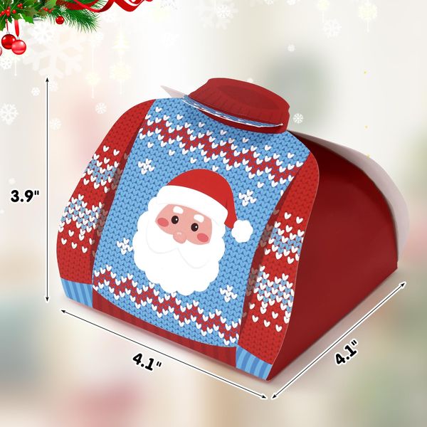 Decorações de Natal Suéter Feio Caixas de Tratar Festa Favor Goodies Presente de Doces para Natal Decoração de Férias Conjunto de 12 Drop Delivery Otege