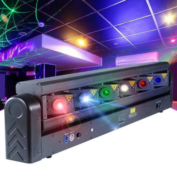 Moving Head Lights Stage Laser Light Bar RGB Moving Head Wash Feixe de luz com som ativado DMX Controle DJ Disco Party Aniversário KTV Bar Club Q231107