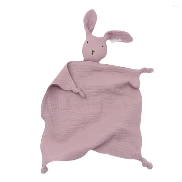 Battaniye bebek pamuk çift katmanlı gazlı bez rahatlığı yatıştırıcı havlu karikatür uyku tükürük çocuklar küçük battaniye 30 cm