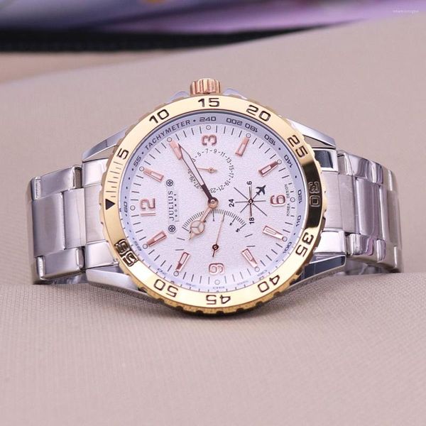 Principais relógios de punho Top Julius Homme de Júlio Homme Relógio Horas de Moda Horas Vestido Bracelete Isa Mov't Stainless Steel Business Boy Birthday Pai pai