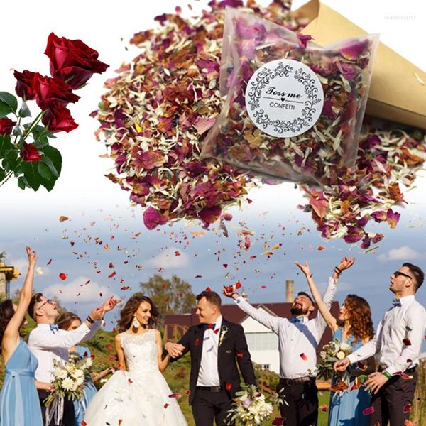 Party-Dekoration, natürliches Hochzeitskonfetti, getrocknete Blütenblätter, biologisch abbaubare Rosenblütenkegel, handgefertigtes Geschenk, Geburtstagsdekoration
