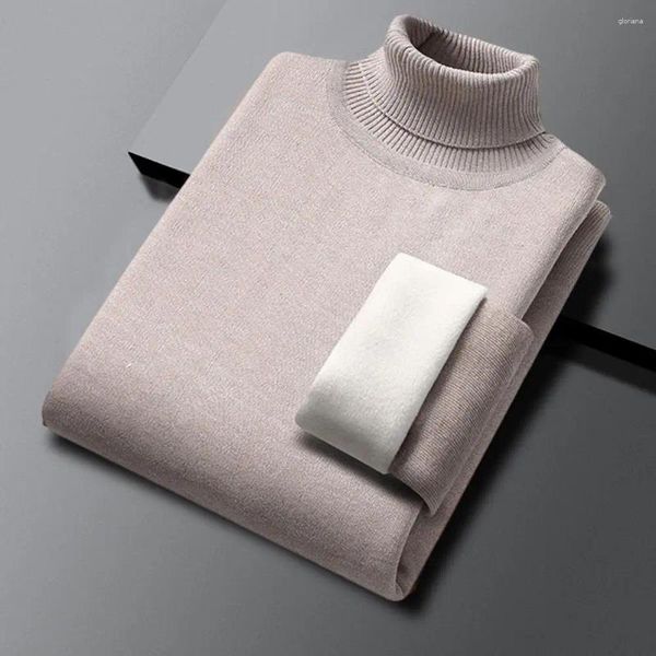 Männer Pullover 2023 Grundlegende Warme Pullover Für Männer Winter Casual Pullover Rollkragen Samt Dicke Feste Schlanke Bodenbildung Hemd Homme