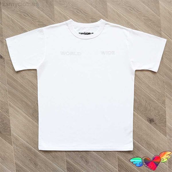 Erkek Tişörtleri Beyaz SP5der Dünya Çapında Tee Erkek Kadınlar Büyük Boy Genç Thug Örümcek T-Shirt Yüksek Kalite 5555555 Tops Vintage Web Kısa Kollu