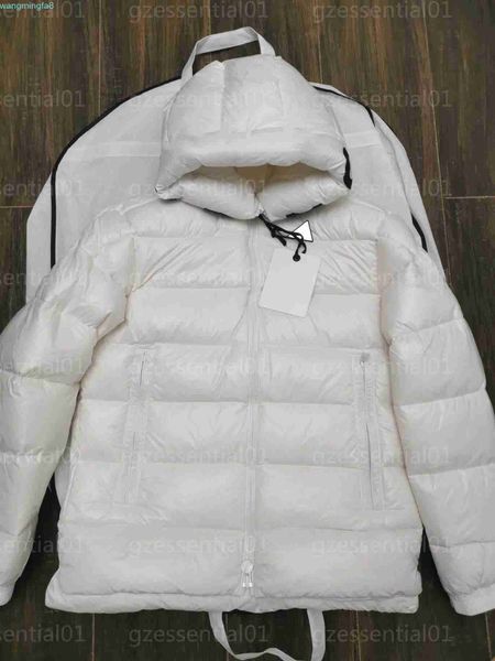 Jaqueta masculina para baixo designer puffer jaquetas carta casaco branco blusão com capuz design quente fofo à prova de vento frio casacos de manga comprida moda hi22