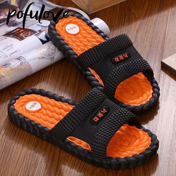 Sandals Men Thick Platform Slippers Summer Bottom Beach Women Leisure Soft Sole Indoor Bathroom Anti skid Size 36 45 230407
