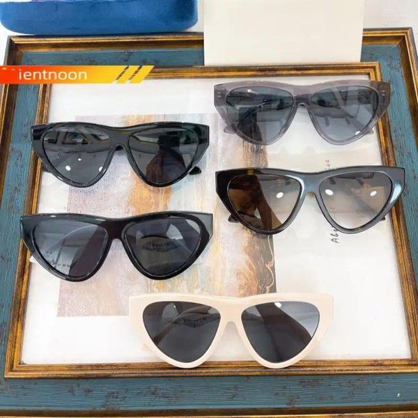Óculos de sol feminino olho de gato acetato preto legal estrela mestre design clássico para condução ao ar livre festa de praia uv400 óculos de luxo