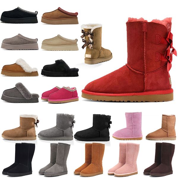 Tasman Slipper Ugglie Boot Damen Tasman Pelz Slides Knöchel Schneestiefel klassische Senfsamen Ultra Mini Plateaustiefel Ultra Mini Boot Winterschuhe Herren Designer Stiefeletten