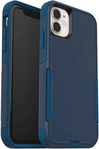 Designer Phone Case IPhone 11 Commuter Series Case BESPOKE WAY BLAZER BLUE STORMY SEAS BLUE Slim Tough Pocket amigável com proteção de porta