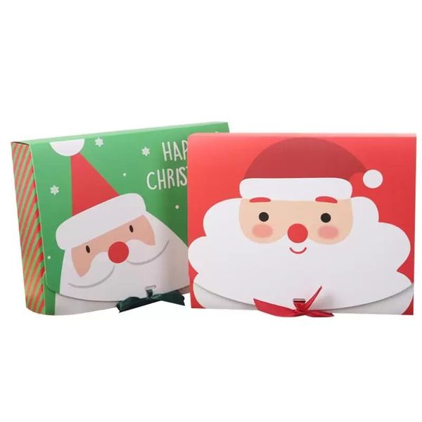 Weihnachtsverpackungen Papier Geschenkbox Cartoon Weihnachtsmann Geschenkverpackungsboxen Weihnachtsfeier Favor Box Bag Kid Candy Box Xmas Party Supplies