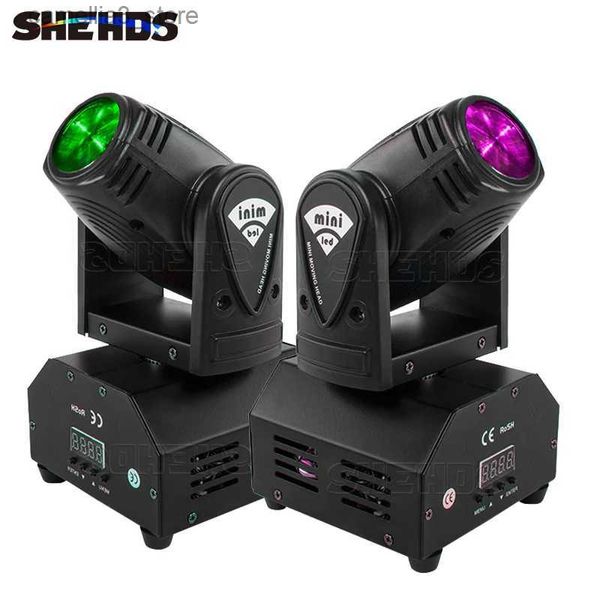 Moving Head Lights SHEHDS 4PCS Snelle verzending 10w RGBW Mini Led Beam Moving Head Light DJ Bar Concert Professionele podiumapparatuur Q231107