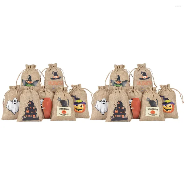 Ferramentas de bolo Halloween Drawstring Bag Trata Sacos Favores de Presente Bolsa Bolsas Reutilizáveis Crianças Embalagem