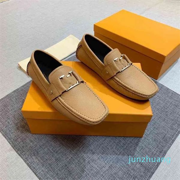 Männer Designer Loafer Schuhe Büro Hochzeit Walk Stil Mann Kleid Schuh Mode Leder Handmade Business Rot Schwarz Blau Männer Schuh größe 38-46