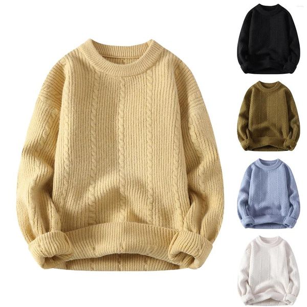 Мужские свитера, зимний свитер, модный вязаный свитер в стиле Харадзюку в стиле хип-хоп, уличная одежда, пуловер большого размера, повседневный женский винтажный рождественский свитер с круглым вырезом