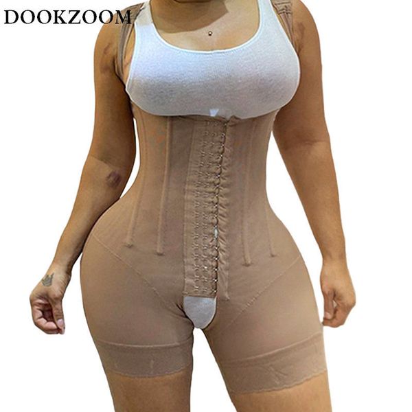 Taillen-Bauch-Former-Shaping-Bodysuit Frauen-Bauchkontrolle-Bodyshaper-Hochkompressionskleidung Bauch-Taillen-Trainer Offene Büste Fajas Bone-Bodysuit 230406