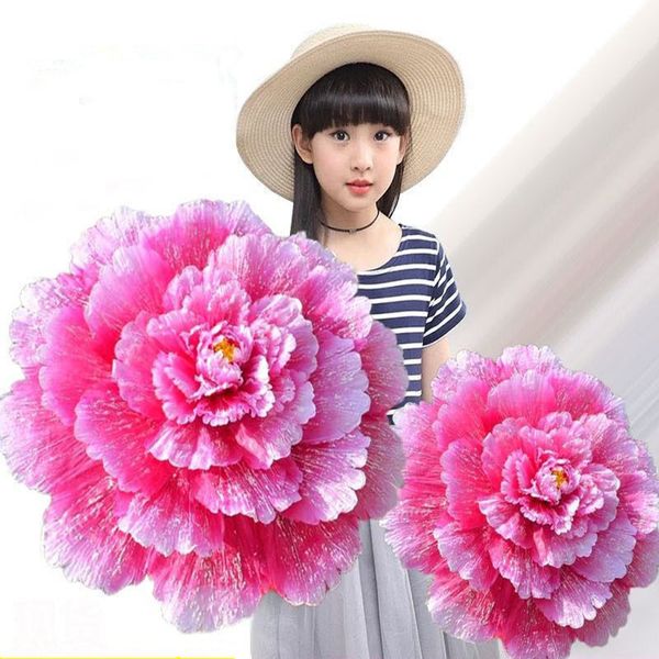 Bellissimo fiore di peonia artificiale Stage Festival Performance Dance Props Holding Bouquet per le forniture per le vacanze del giorno dei bambini