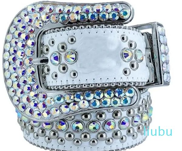 Designer BbSimon per uomo donna lucido diamante blu bianco multicolore con strass scintillanti come regalo AAA