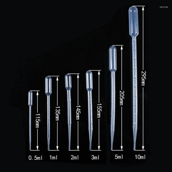 Verpackungen in gemischten Größen 1 ml 2 ml 3 ml 5 ml 10 ml Microscale-Pipette aus Kunststoff, transparente Pipette