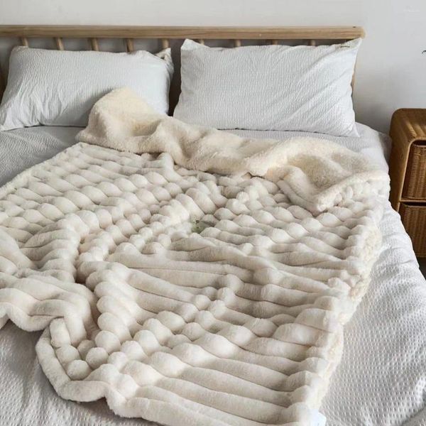 Decken Nachahmung Pelz Plüsch Decke Winter Wärme Super Bequeme Bett Luxus Warme Sofa Abdeckung Werfen Drop Schiff