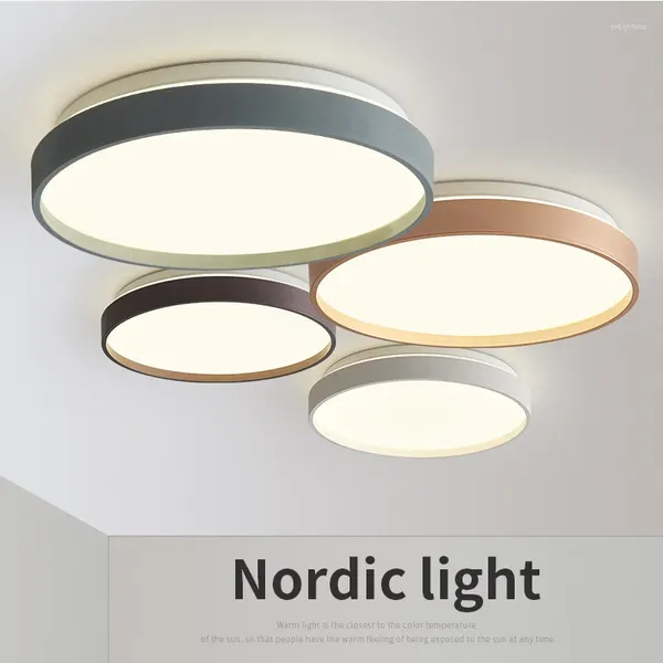 Luzes de teto Luminaria de Teto Nordic Decor Light Color Changing Led Stars Simple Sala de Jantar