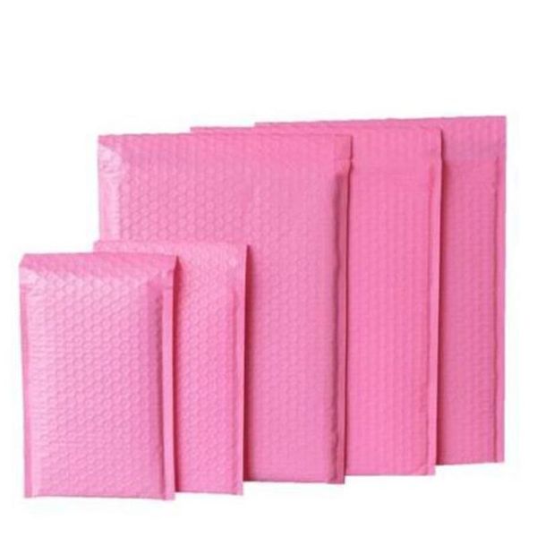 Bolha Mailers Embalagem Sacos Envelopes Acolchoados Pérola Filme Presente Mail Envelope Saco Para Revista Livro Forrado Mailer Auto Selo Rosa Nhsos