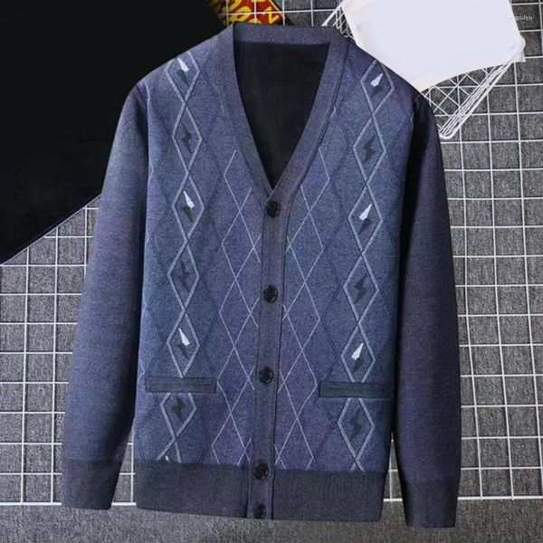 Materiale maglioni da uomo: questo maglione lavorato a maglia è realizzato in materiale poliestere di alta qualità, resistente, aderente ed elastico.