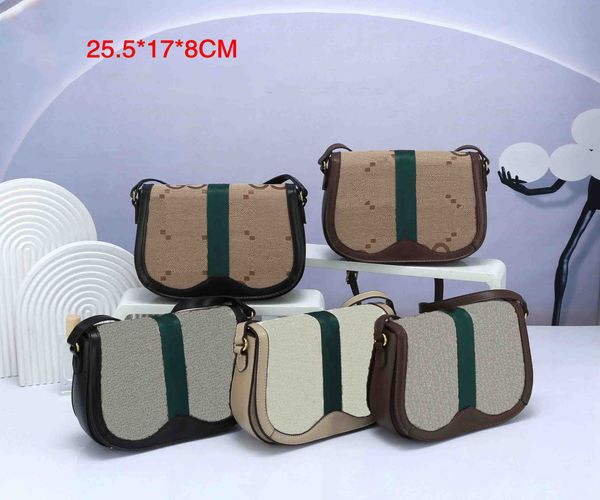 Tasarımcı Çanta Ophidia Omuz Çantası Eyer Vintage Torbalar Sıradan Moda Crossbody Çanta Unisex Lüks Messenger Toates Çanta Çantaları 601044 25cm