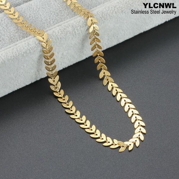 Цепочки из нержавеющей стали ожерелье для мужчин Женщины золотой серебряный цвет богемия дамская коляска ожерелья шеи
