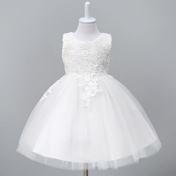 Abiti da bambina 0-10 anni Tutu per bambini vestito da ballo bianco vestito da principessa da palcoscenico vestito da principessa da sposa vestito da ragazza di fiori Vestido baby 230406