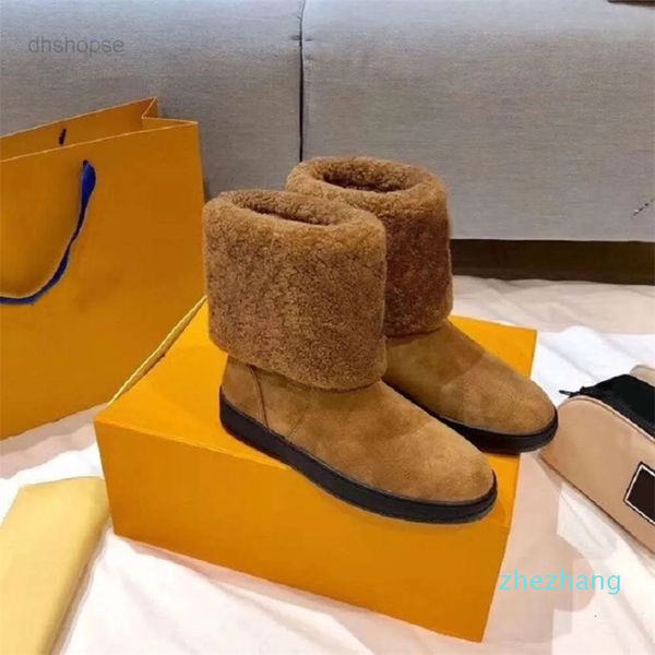 stivali da neve da donna bucaneve stivaletti casual bucaneve stivaletti piatti stivaletti da viaggio in lana nuova moda di lusso donna inverno taglia 35-42