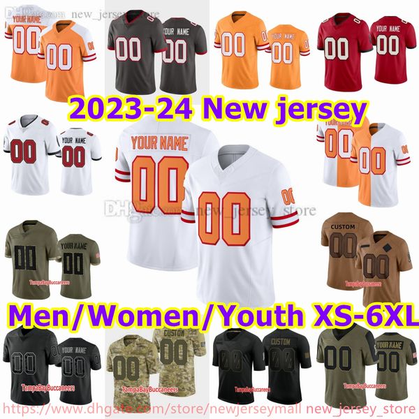 Maglia da calcio NCAA personalizzata S-6XL fai-da-te cucita 12 TomBrady 6 JulioJones 13 MikeEvans 87 RobGronkowski 45 DevinWhite 54 LavonteDavid Jerseys