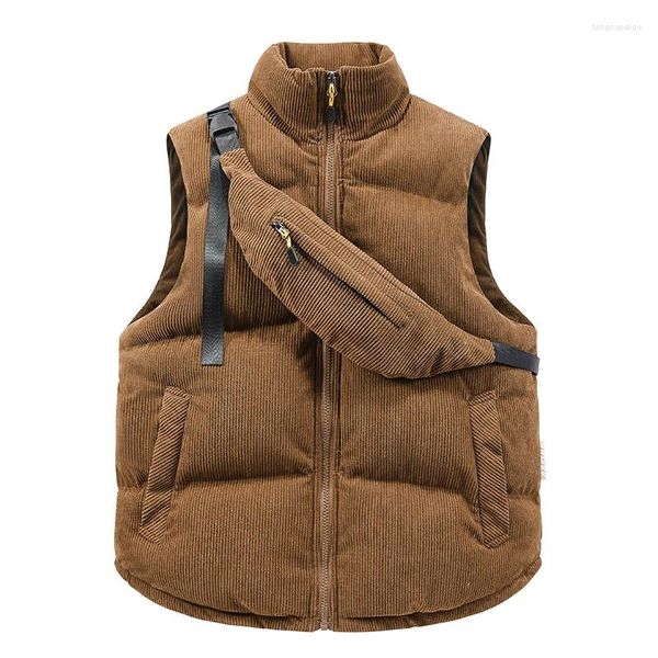 Gilet da uomo 2023 Giacca da uomo in velluto a coste Gilet invernale per piumino in cotone senza maniche Gilet da uomo Cappotto autunnale da uomo di grandi dimensioni