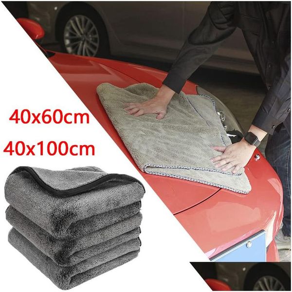 Ferramentas de limpeza de carro toalha de microfibra super absorvente detalhando pano cuidados toalhas de secagem panos de polimento 40x6 0/100cm entrega direta mo dhrel