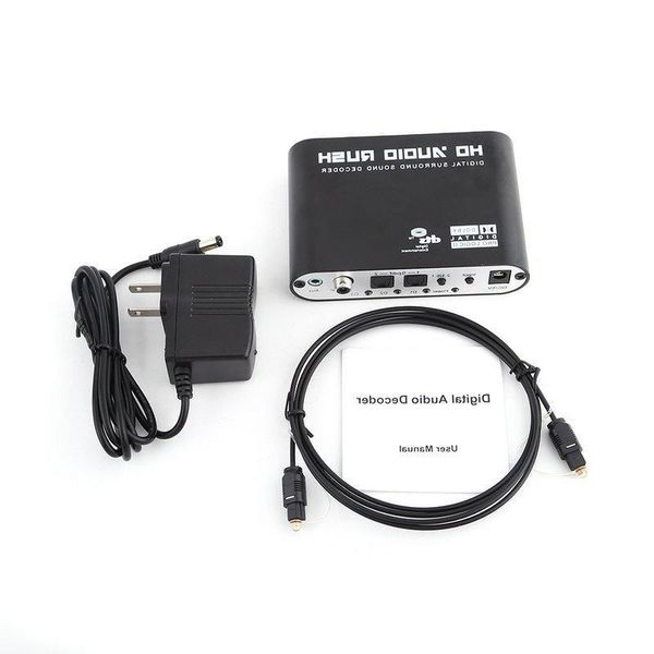 Freeshiping SPDIF Coaxial para 51/21 canais AC3/DTS Decodificador de áudio Gear Surround Sound Rush para PS3, STB, DVD player, HD player, para Xbo Djis