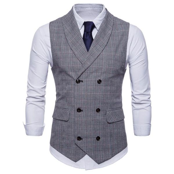 Gilet da uomo Gilet da uomo di marca Giacca da uomo senza maniche Beige Grigio Marrone Vintage Tweed Moda Primavera Autunno Gilet taglie forti