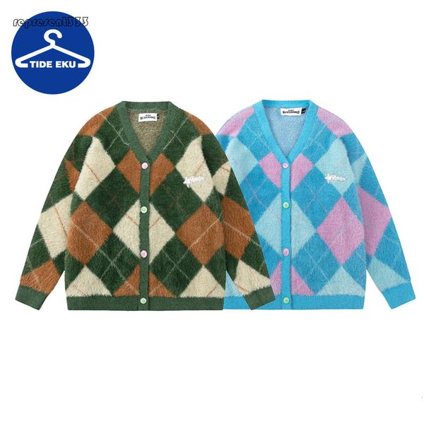 dhgate essentialhoody männer Lingge V-ausschnitt Strickjacke Pullover männer Herbst Neue Kontrast Farbe Outwear Einfache Paar Stricken