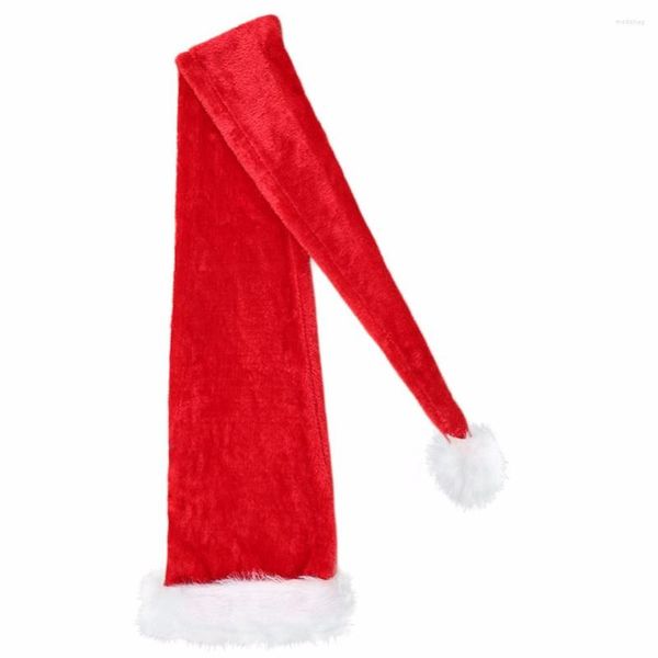 Decorações de Natal 30cm 150cm Super Long Adult Hat Plush Red Decoration adereços