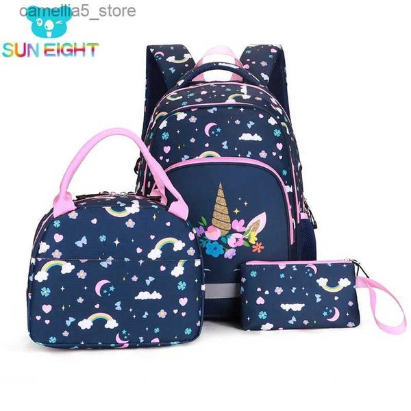 Mochilas bonitas mochilas meninas sacos de escola crianças bookbags lancheira estudante primário mochila à prova dwaterproof água q231108