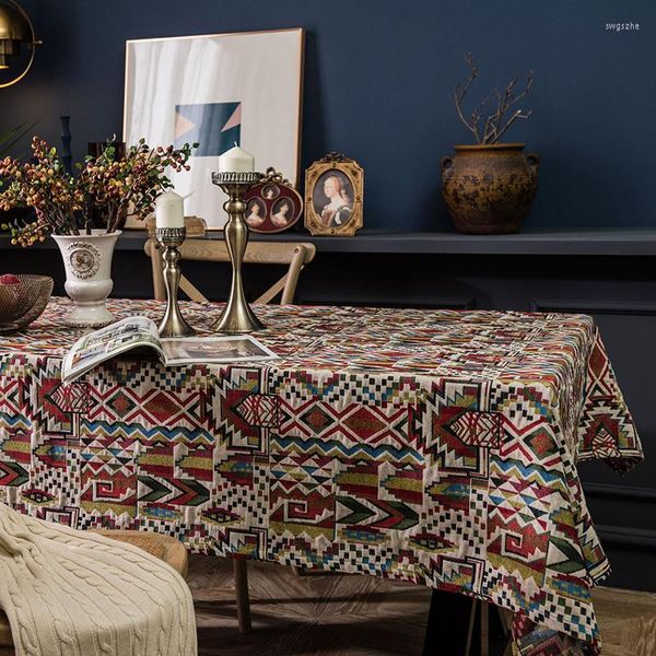 Tala de mesa de vários tamanhos de tamanho decorativo de algodão boêmia Toleta de mesa retangular Toelas de refeições Cover estilo clássico estilo clássico