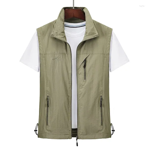 Gilet da uomo Escursionismo Viaggi Pografia sottile Giacca senza maniche da esterno Camicia a fondo Camicia casual multitasche