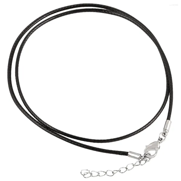 Ketten 5 teile/los 1mm Wachs Seil Kette mit Karabinerverschluss für DIY Halsketten Anhänger Schnur Schmuck Erkenntnisse