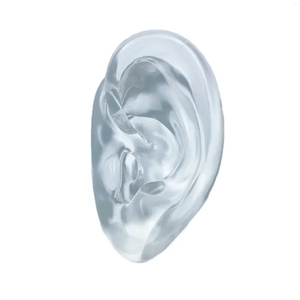 Sacchetti per gioielli Modello di orecchio in silicone trasparente Espositore per orecchini Pratica di puntura Esercizio di piercing per cuffie