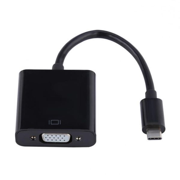 Freeshipping USB31 Tipo C para VGA Cabo Adaptador USB-C Macho para VGA Fêmea Conversor de Transferência de Vídeo 1080P para Macbook 12 Polegada Vvdwi