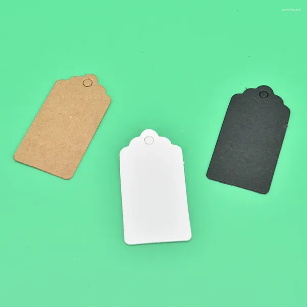 Bolsas de jóias 100 pcs em branco Kraft Paper Display Colar Cartões Pendurar Favor Etiqueta Tag para fazer acessórios DIY