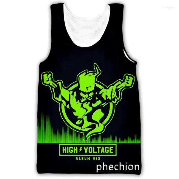 Erkek Tank Tops Phechion Moda Erkekler/Kadın Thunderdome 3D Baskılı Kolsuz Yelek Sokak Giyim Erkekler Gevşek Sporting Top A204