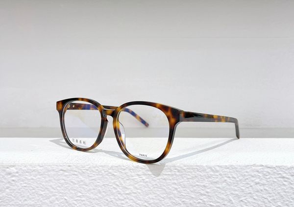 Novo 111 óculos feminino grande placa redonda moldura quadrada carta entrelaçada cápsula série óculos quadro yslies
